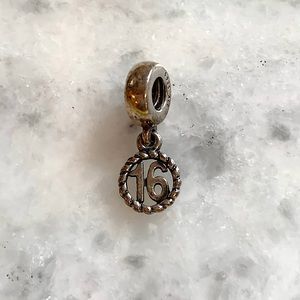 Pandora 16 Years Bday Charm 925 Silver